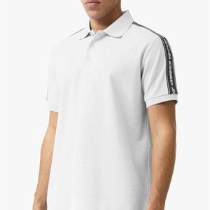 NWOT Burberry Logo Tape Polo Collar Shirt - Medium- AUTHENTIC